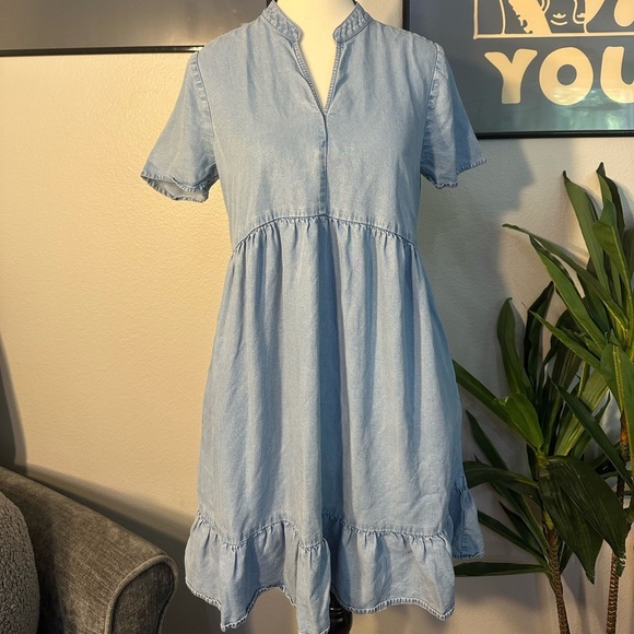 Lucky Brand Blue Ruffled Sundress - Picture 1 of 6